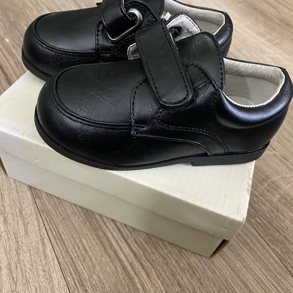 Classic Black Toddler Dress Shoes